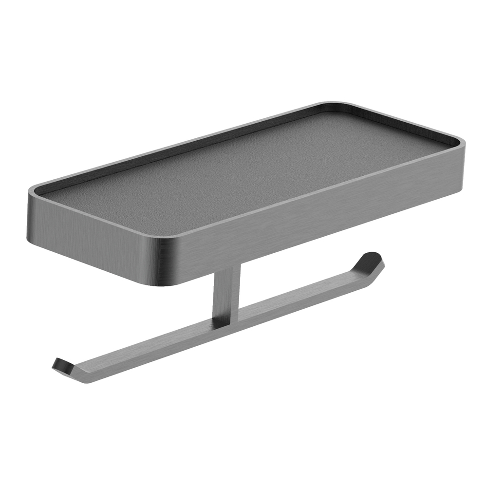 Двойной держатель для туалетной бумаги с полкой WONZON & WOGHAND LOTTE, Темный графит (WW-8356A-BGM)