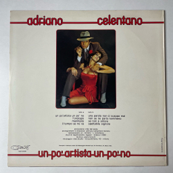 Винтажная виниловая пластинка LP Adriano Celentano Un Po Artista Un Po No (Italy 1980)