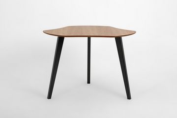 Стол Дакар-К (бук/нога тон Венге/столешница Светлый дуб с черной патиной)