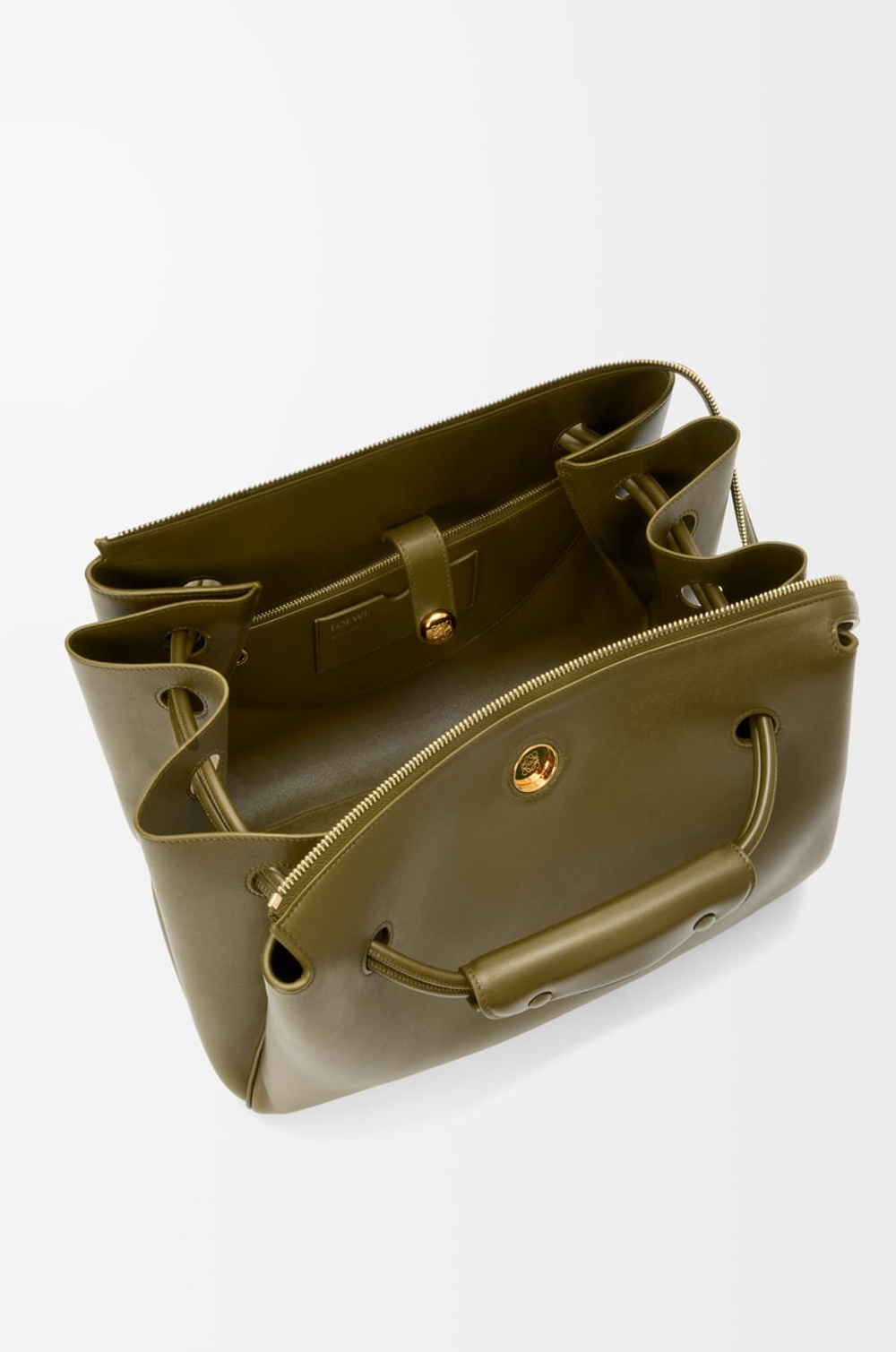Loewe Большая сумка Madrid из мягкой телячьей кожи, оливковый