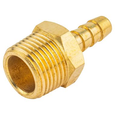 Штуцер пневматический наруж. резьба 3/8''- ''елочка''6мм Forsage F-MH06/04