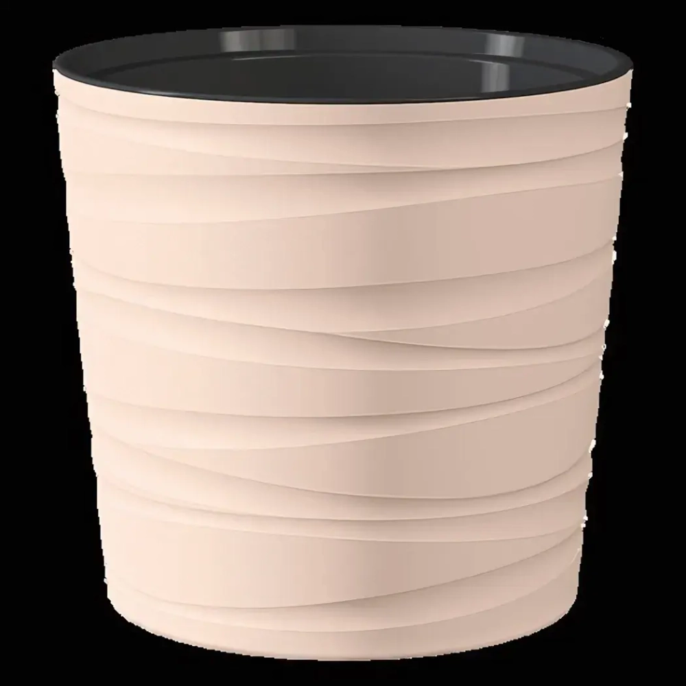 Кашпо для цветов пластиковое 8л d-26см «Модерн Мини» Пудровый