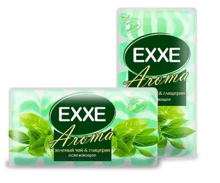 Косметическое мыло EXXE AROMA "Зеленый чай & глицерин", 5шт*70г  (зелёное) ЭКОПАК