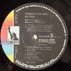 Винтажная виниловая пластинка LP Bud Shank Strangers In The Night (Japan 1970)