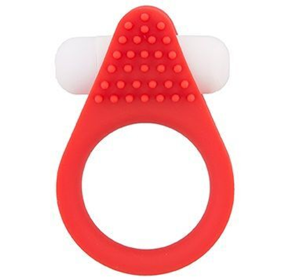 Красное эрекционное кольцо LIT-UP SILICONE STIMU RING 1 RED