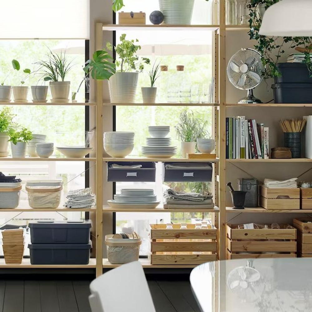 Ящик для хранения вещей Кнагглиг/Knagglig 33х23х15 из массива сосны с ручками малый, органайзер, контейнер, коробка для хранения вещей и игрушек для стеллажа