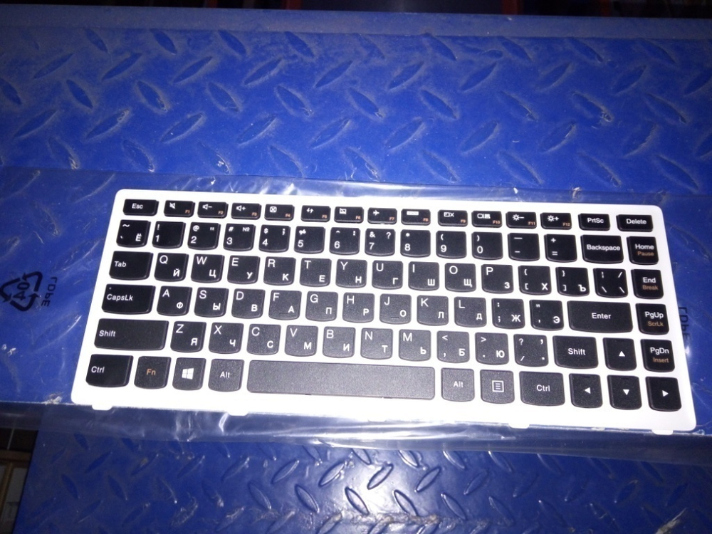 Клавиатура для ноутбука Lenovo U310 раскладка - русская, без подсветки, серая (25208425), оригинал