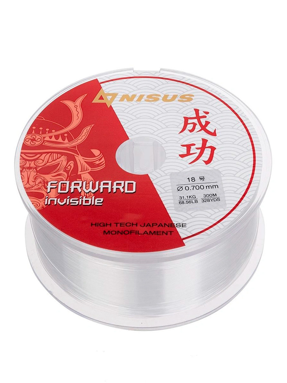 Леска для рыбалки Nisus FORWARD Invisible Nylon Transparent 0,286mm/300m (N-FI-0286-300)