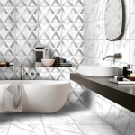 Плитка напольная Axima Виченца белый мрамор 400x400x9 мм (10 шт.=1,6 кв.м)