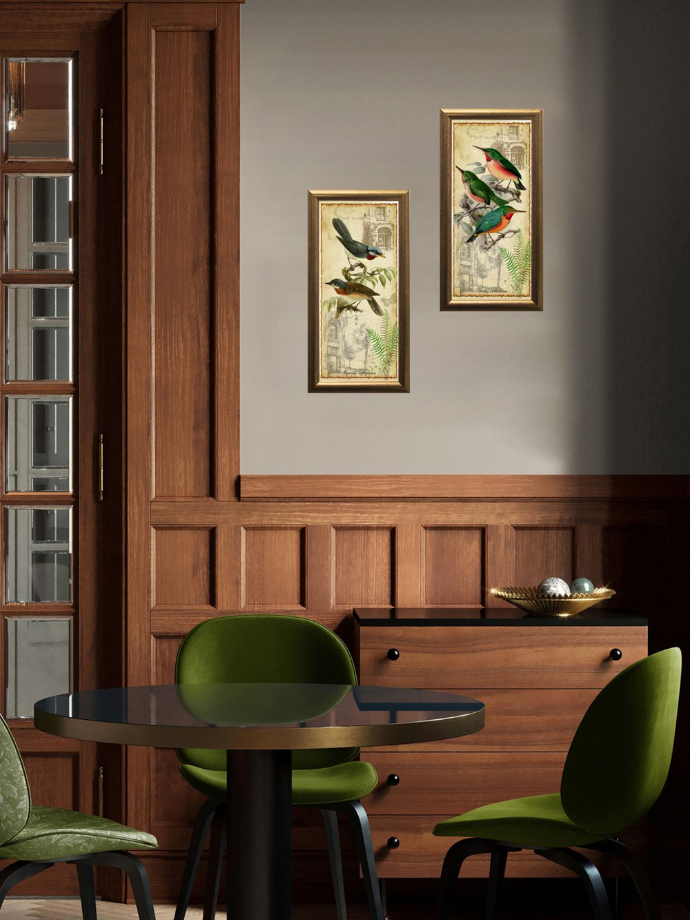 Картины на стену для интерьера в раме набор 2 шт