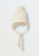 Зимний комплект шапка с манишкой (экрю)