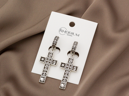 Серьги-Кольца "Chrome Hearts", 52мм