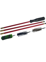 Набор для чистки оружия 20 калибра в ПЛАСТИКОВОМ КЕЙСЕ с металлическим 7мм шомполом в оплетке.