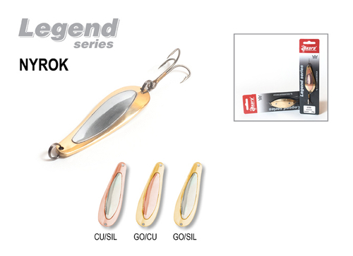 Блесна колебалка Akara Legend Nyrok со вставкой 75 мм 15 гр. Cu(Sil)
