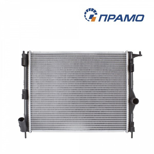 Радиатор основ. алюм. Renault Logan (08--)/Largus (12-) 1.4/1.6 8 MT без конд. паяный (Прамо)