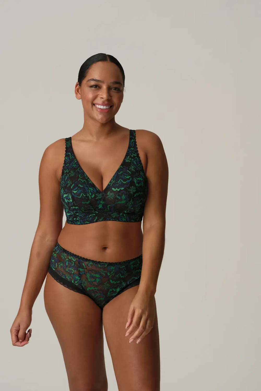 PRIMADONNA Бюстгальтер-бралетт с полной чашкой, черно-зеленый