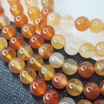 Сердолик (карнеол), бусины, гладкий шар, р-р 8мм