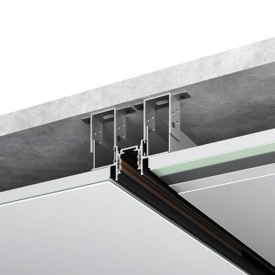 ST1004.429.12 Шинопровод магнитный встраиваемый под ГКЛ 12мм ST-Luce Черный L2000мм(заглушки в комп) SKYLINE 48+