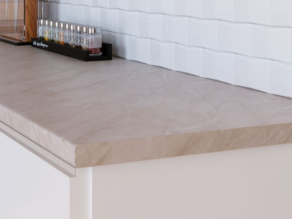 Столешница Мрамор бежевый светлый 1 кат 3050*600*40 \9585\