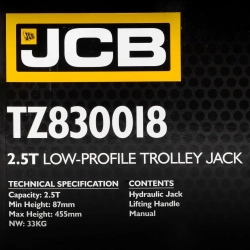 Домкрат подкатной гидравлический 2.5т JCB JCB-T830018 (TZ)