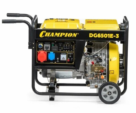 Электростанция дизельная с воздушным охлаждением CHAMPION DG6501E-3