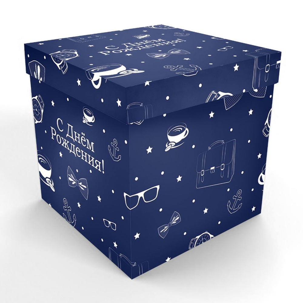 Коробка для надутых шаров 60 x 60 см (Синий)