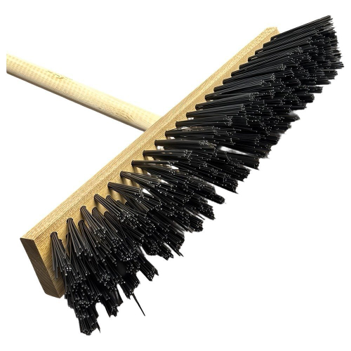 Щетка Samtools тротуарная с черенком, металлический кронштейн (диаметр 25 мм), жёсткая щетина 40 см