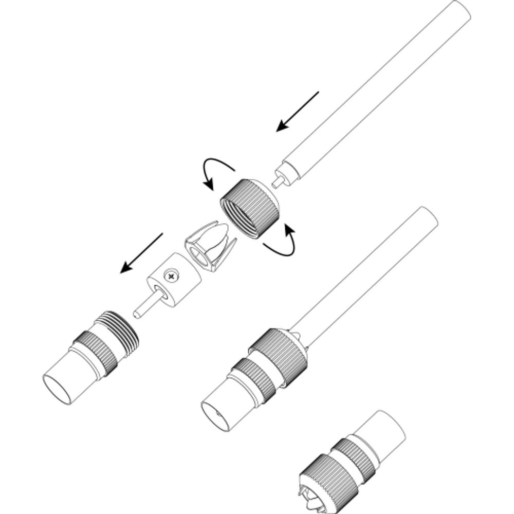 Разъем ЭРА R-TV03 штекер TV без пайки металл тип «Орех» упаковка 100 шт