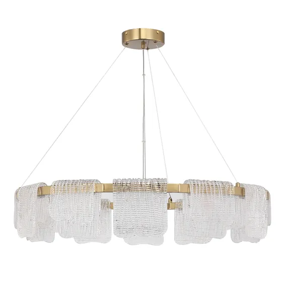 SL6021.203.66 Светильник подвесной ST-Luce золотистый/прозрачный LED 1*66W 3000K VOILE
