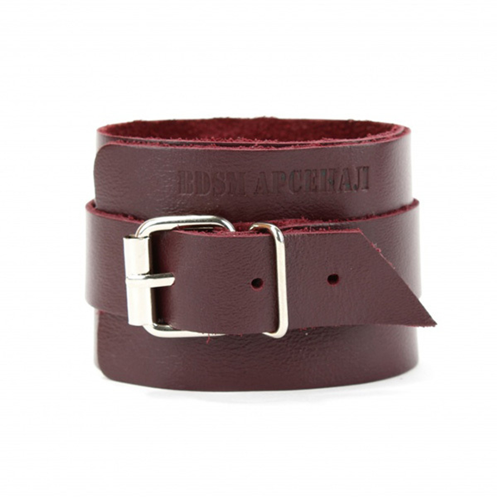 Бордовые кожаные оковы на ноги БДСМ Арсенал Lady's Arsenal Shackles Of The Maroon 67004