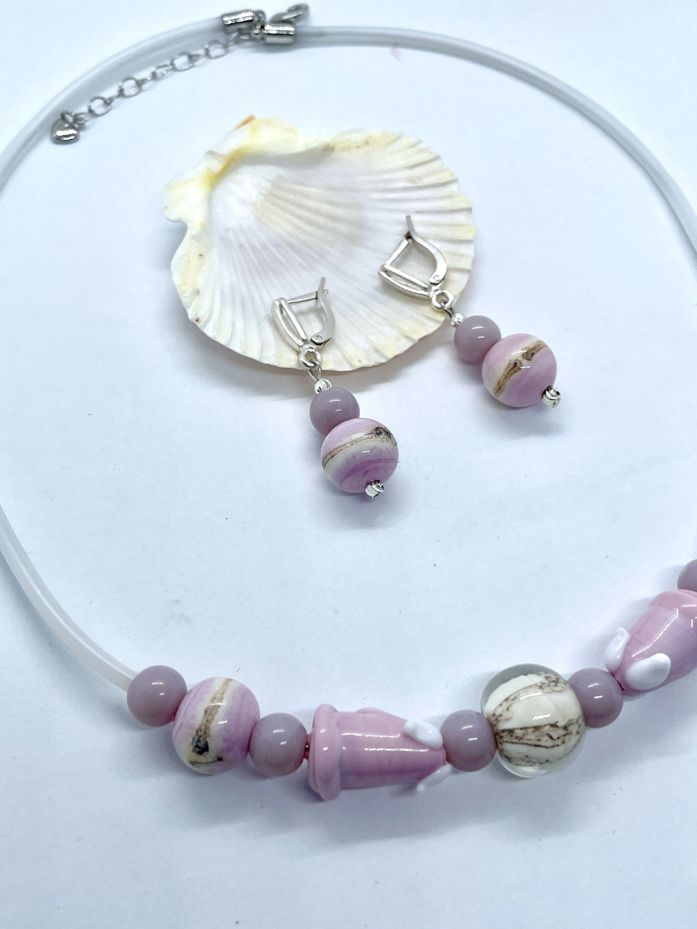 Комплект украшений из муранского стекла