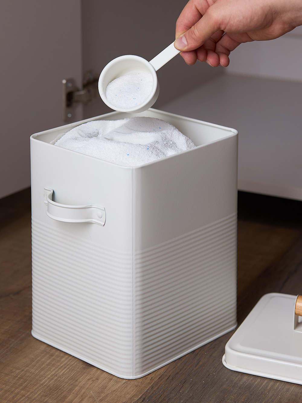 Банка для хранения универсальная irmel, 6,2 л, с ложкой, молочная