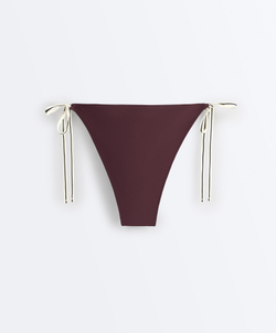 OYSHO Полуоткрытые плавки бикини на завязках, темно-сливовый