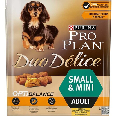 Pro Plan Duo Delice Small&Mini Chicken - сухой корм для собак мелких пород (курица/рис)