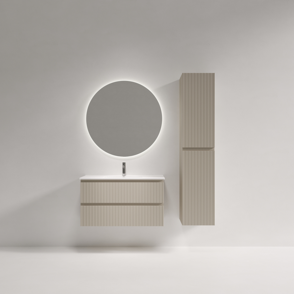 Тумба подвесная SANCOS Snob R 890х390х500, c двумя ящиками оснащенными доводчиками, Beige Soft , арт.SNR90/39CE