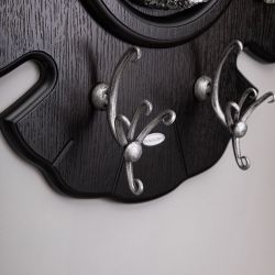 Вешалка настенная Bubo Орех Оберджин Античное Серебро