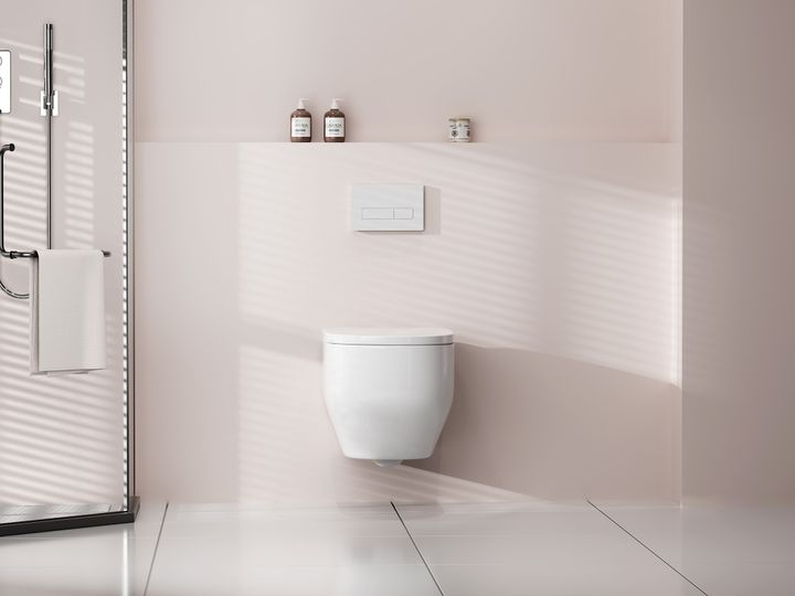 Унитаз ABBER Rechteck AC1218 подвесной белый, безободковый, смыв торнадо и струйный смыв