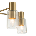 Светильник на штанге 5x40Вт, E14, металл/стекло, золото