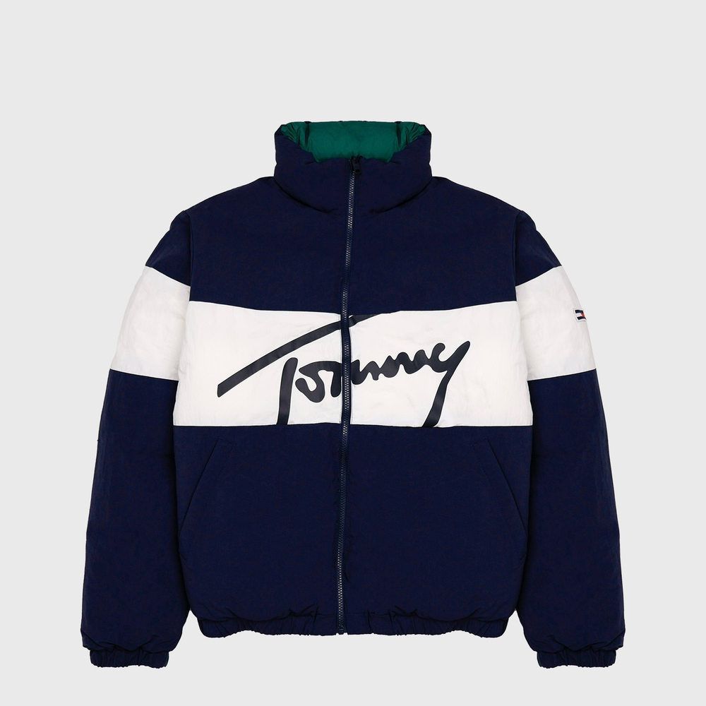 Пуховик Tommy Jeans Reversible Logo Puffer Twilight Navy / Multi