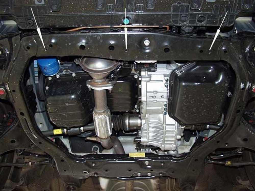 Защита картера и КПП Sheriff для Hyundai Accent III (MC) 2006-2010 арт.10.1015