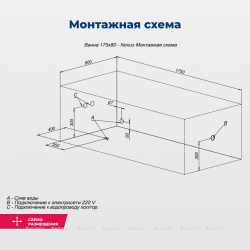 Акриловая ванна Aquanet (Акванет) Nexus 175x80 с каркасом