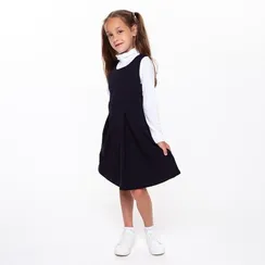 Сарафан для девочки, цвет синий, рост 122 см