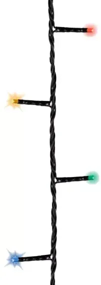 Светодиодная гирлянда с контроллером 9 м, 220V., 120 разноцветных LED ламп, черный ПВХ, Kaemingk (494121)