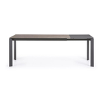 Стол Atta 160 (220) x90 антрацит, серый, керамика