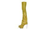 RICK OWENS/RO Over the knee Boots 13.5cm Women"s Acid Yellow
