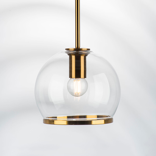 729011 Люстра SFERICO 1х40W E27 ЛАТУНЬ/ПРОЗРАЧНЫЙ