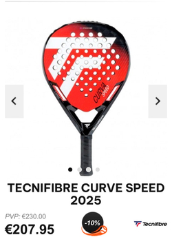 Tecnifibre, CURVA SPEED, Padel Racket, 16CURVASP5, 3490150225861