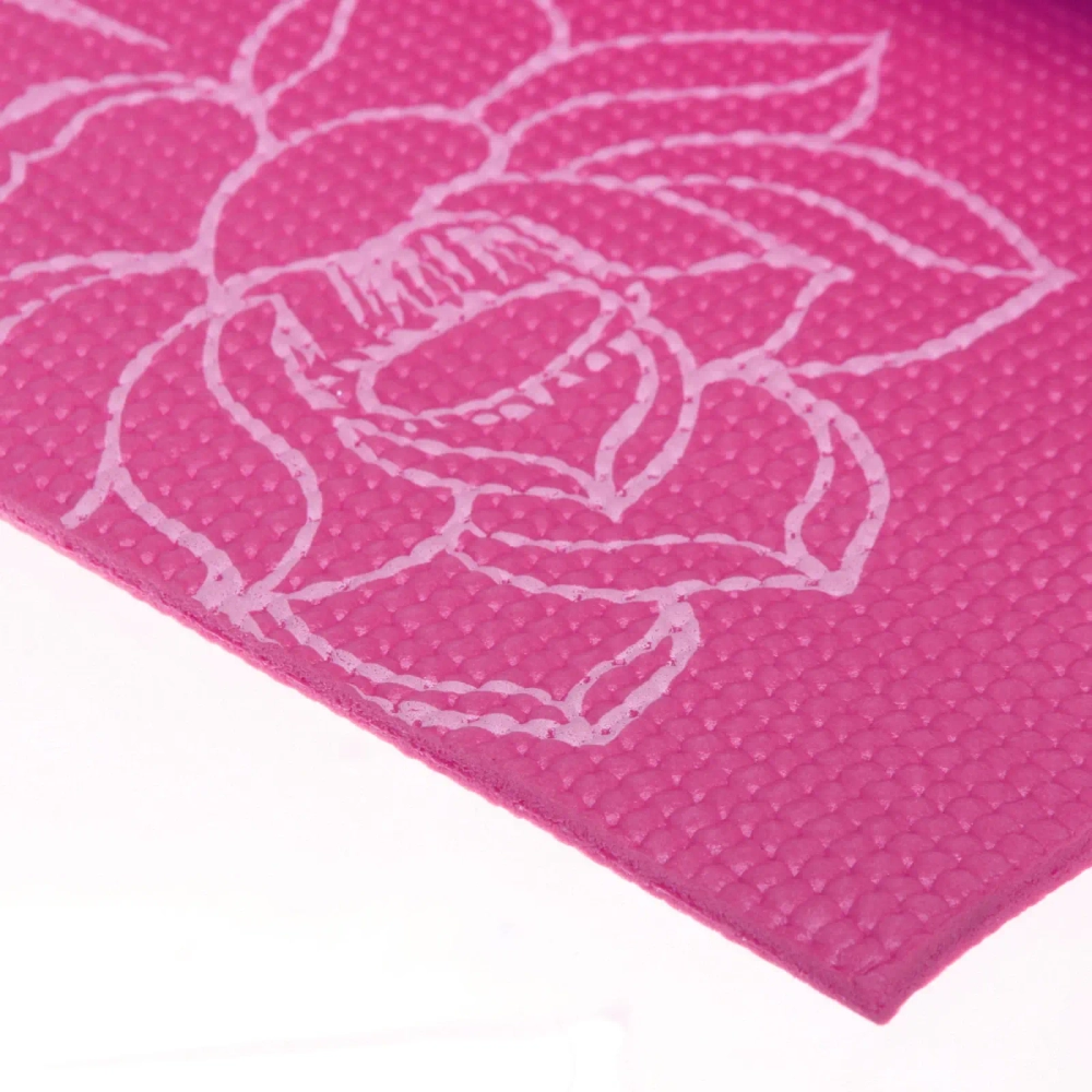 Коврик для йоги 6 мм 173х61 см «Цветущий сад» PVC, микс цветов