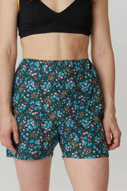 Семейные трусы черные в мелкий цветочек