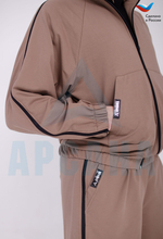 Толстовка ортопедическая с молниями по верху рукавов. Размер XS-M (44-48). Цвет КОФЕ. Ткань ТРИКОТАЖ